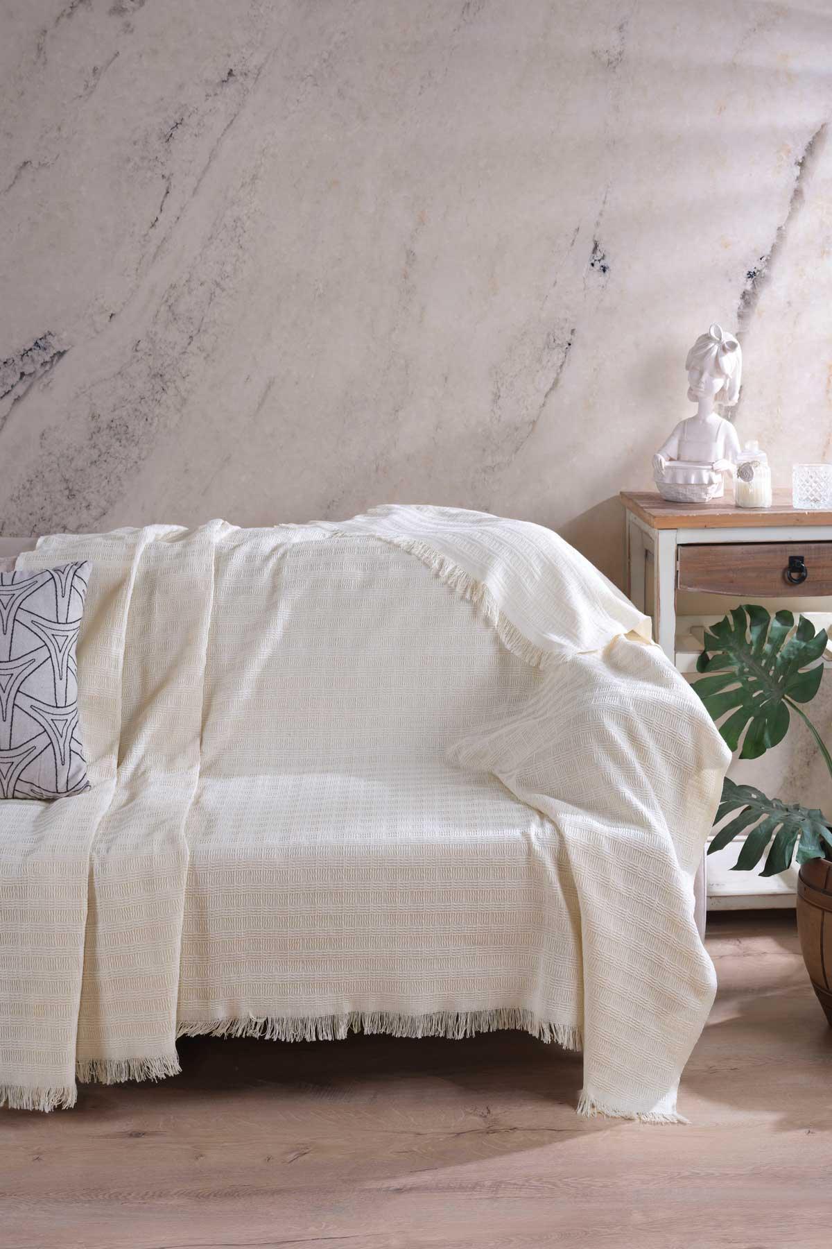 Koltuk Örtüsü Carlo Ekru 170x200cm - Elart Home